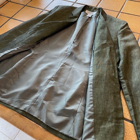 Jones Wear Women's Vintage Green 3 Button Blazer Size 8 - Picture 5 of 11